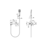 Grifo de bañera Pisa de Imex croquis 16