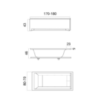 Bañeras encastradas Ayora 2 Hidronatur croquis 1