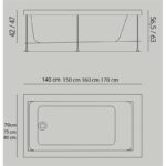 Bañera encastrada Jazz S Baños 10 croquis 3