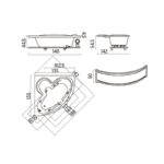 Bañeras encastrada Imperial Hidronatur croquis 2
