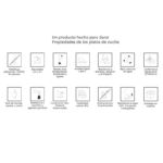 Plato de ducha de resina Basalto Doccia opción 14